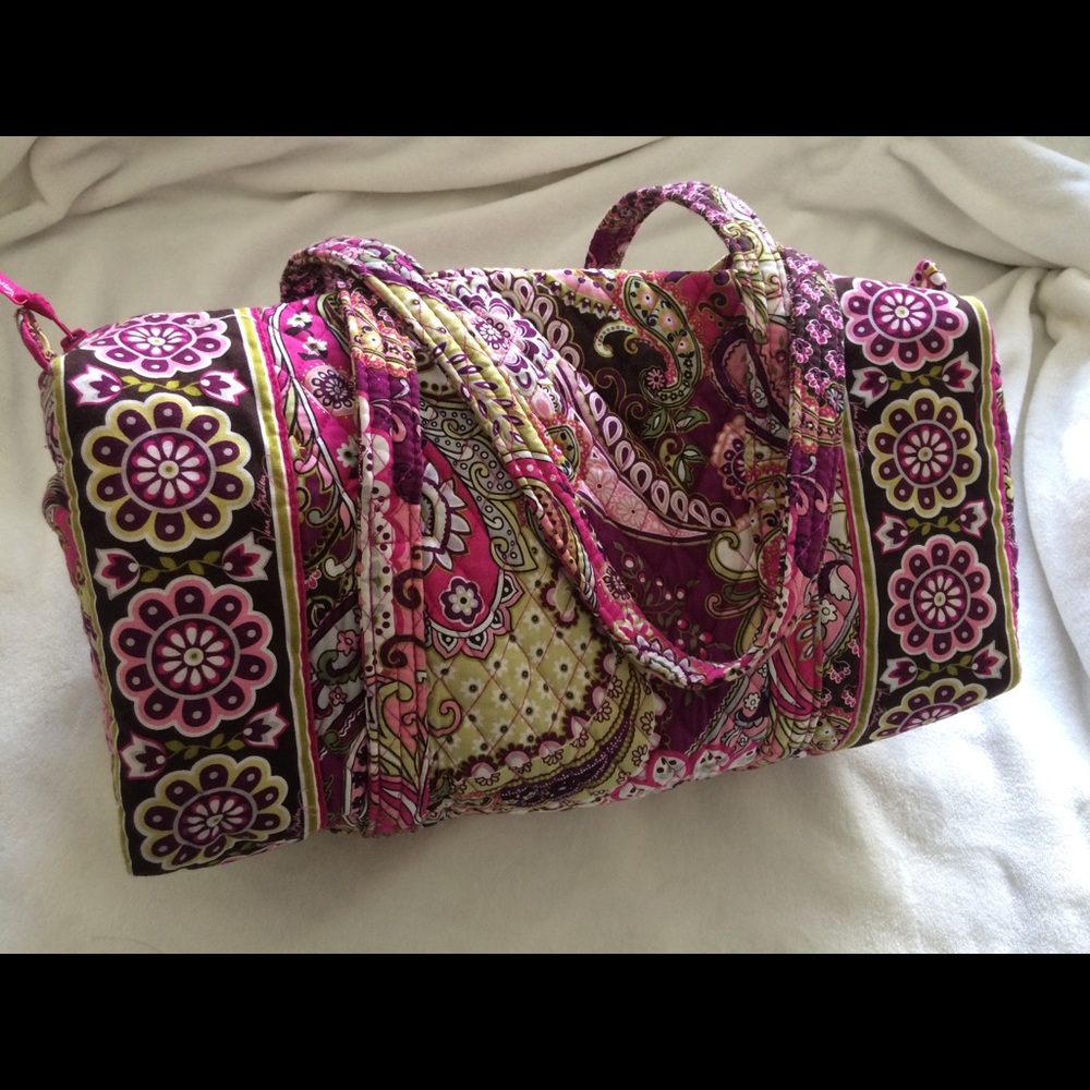 GUC! Vera Bradley Small Duffel Pink Paisley